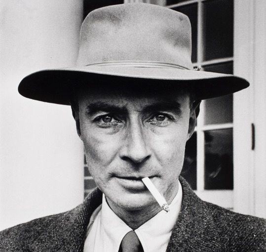 J. Robert Oppenheimer wearing the hat, portrait